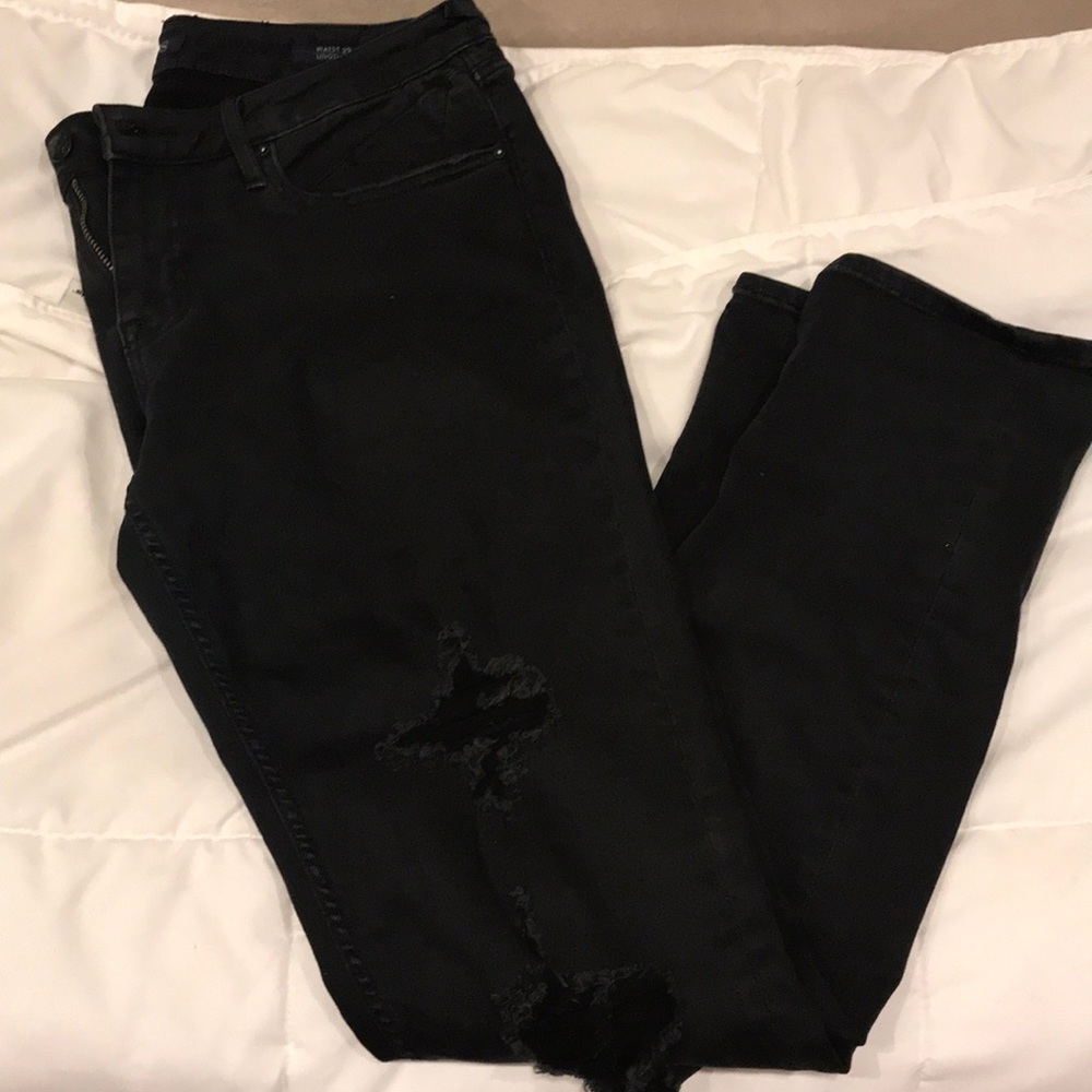 VIGOSS Black Ripped Skinny Jeans